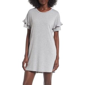 Ruffle sleeve t-shirt dress